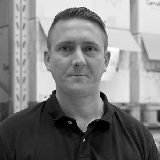 En porträttbild av Sebastian Sjögren från Corroventa Avfuktning